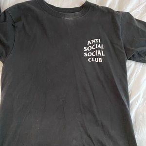 Anti social social club black t-shirt unisex black